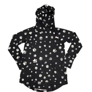 LuLaRoe Black and White Paw Print Hoodie